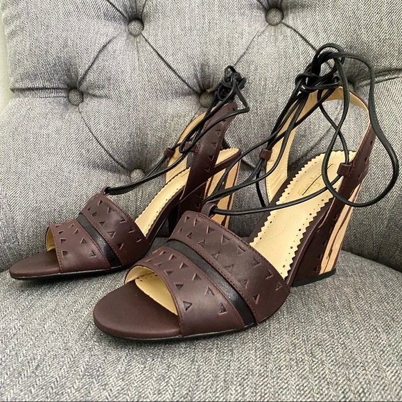 •Anthropologie Caley tie semi wedge sandal• Size 9 - Picture 10 of 10